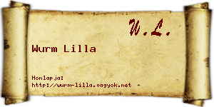 Wurm Lilla névjegykártya